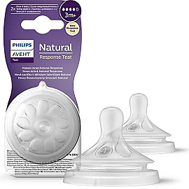 Philips Avent Natural Response Teat - Biberon Emziği No: 4 3+ Ay 2'li - Philips Avent