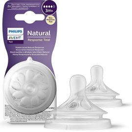 Philips Avent Natural Response Teat - Biberon Emziği No: 4 3+Ay 2'li - Philips Avent