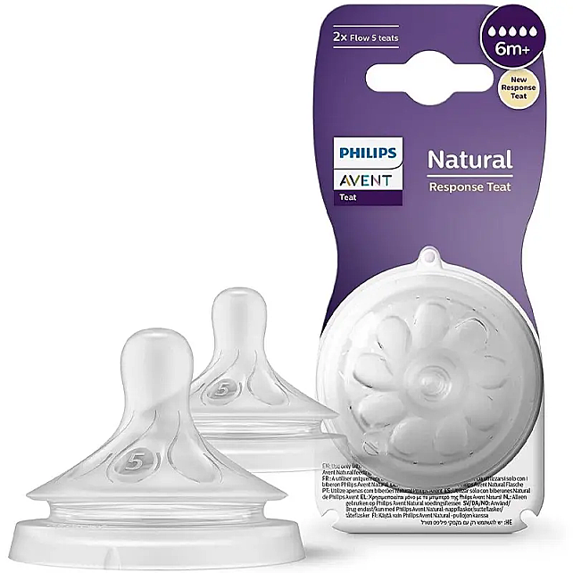 Philips Avent Natural Response Teat - Biberon Emziği No: 5 6+ Ay 2'li - 1