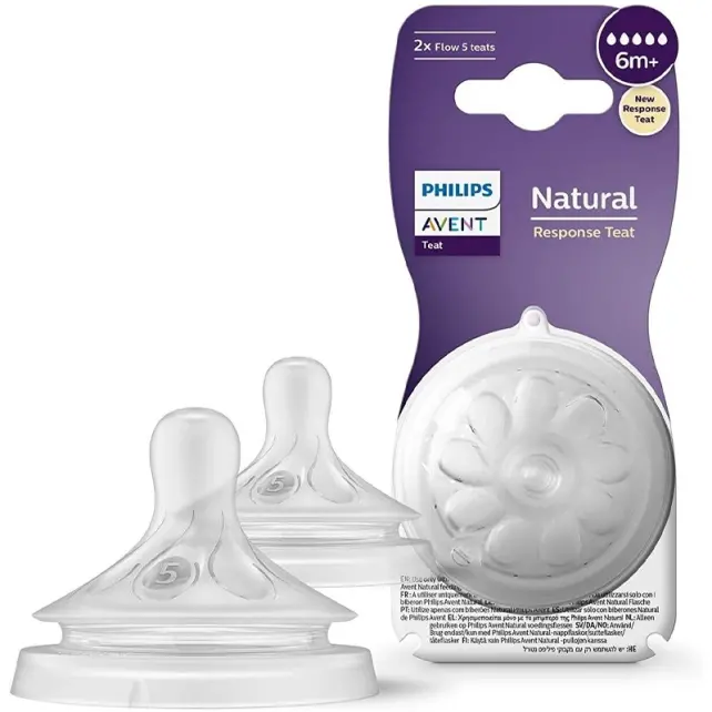Philips Avent Natural Response Teat - Biberon Emziği No: 5 6+ Ay 2'li - 1