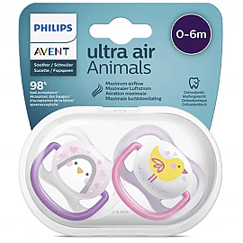 Philips Avent Ultra Air 2'li Yalancı Emzik Kız 0-6+m Ay - Philips Avent