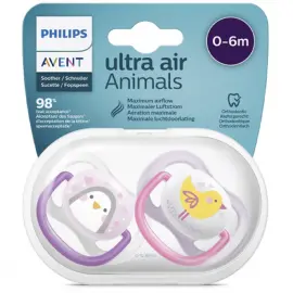 Philips Avent Ultra Air 2'li Yalancı Emzik Kız 0-6+m Ay - Philips Avent