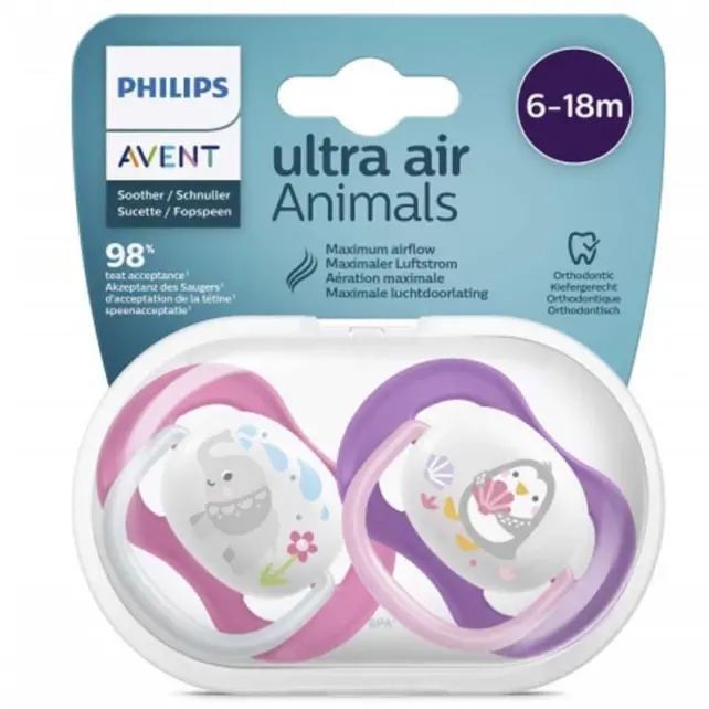 Philips Avent Ultra Air Animals Emzik 6-18m+ Kız - 1