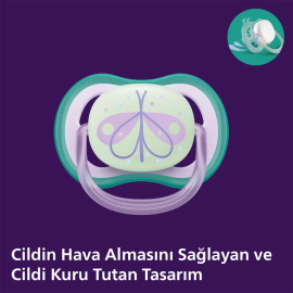 Philips Avent Ultra Air Nighttime - Gece Yalancı Emzik 0-6 Ay Kız - 4