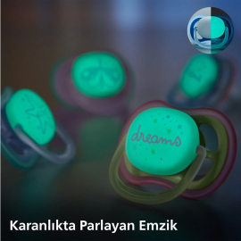 Philips Avent Ultra Air Nighttime - Gece Yalancı Emzik 0-6 Ay Kız - 7