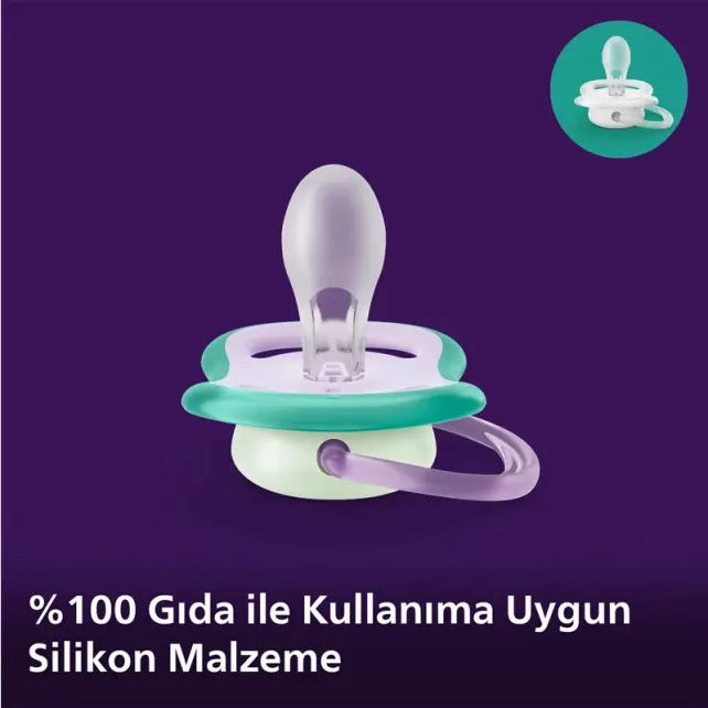 Philips Avent Ultra Air Nighttime - Gece Yalancı Emzik 0-6 Ay Kız - 8