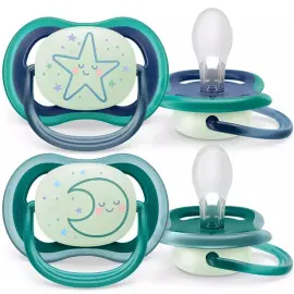 Philips Avent Ultra Air Nighttime - Gece Yalancı Emzik 6-18 Ay Erkek 2'li - 2