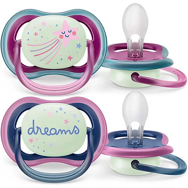 Philips Avent Ultra Air Nighttime - Gece Yalancı Emzik 6-18 Ay Kız 2'li - 2
