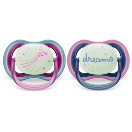 Philips Avent Ultra Air Nighttime - Gece Yalancı Emzik 6-18 Ay Kız 2'li - 3