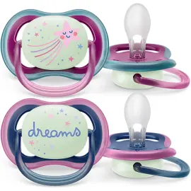 Philips Avent Ultra Air Nighttime - Gece Yalancı Emzik 6-18 Ay Kız 2'li - 2