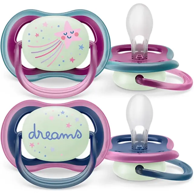 Philips Avent Ultra Air Nighttime - Gece Yalancı Emzik 6-18 Ay Kız 2'li - 2