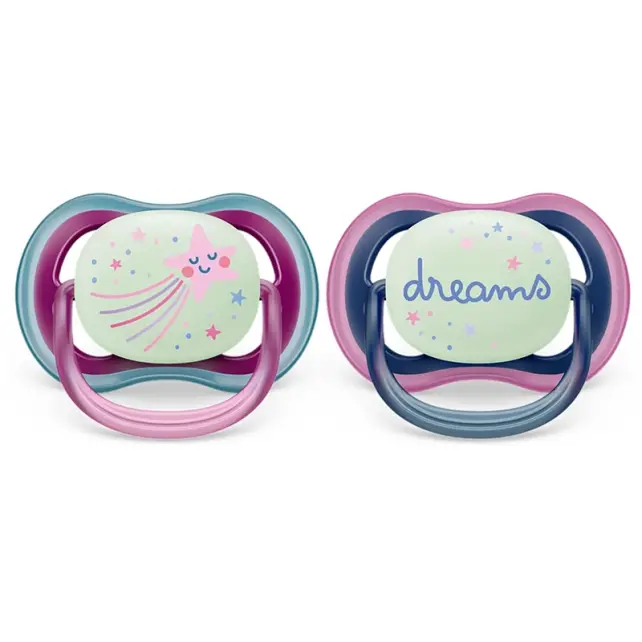 Philips Avent Ultra Air Nighttime - Gece Yalancı Emzik 6-18 Ay Kız 2'li - 3