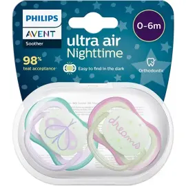 Philips Avent Ultra Air Nihgt - Gece Yalancı Emzik Pembe Kız 0-6 Ay - 1
