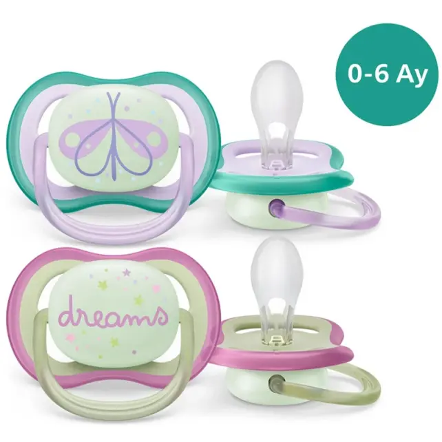 Philips Avent Ultra Air Nihgt - Gece Yalancı Emzik Pembe Kız 0-6 Ay - 2