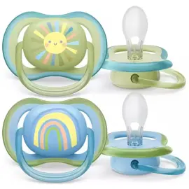 Philips Avent Ultra Air - Yalancı Emzik 0-6 Ay Erkek 2'li - 2
