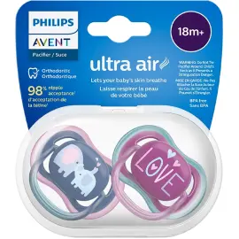 Philips Avent Ultra Air - Yalancı Emzik 18+ Ay Kız 2'li - Philips Avent
