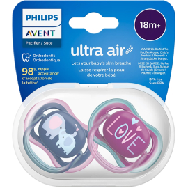 Philips Avent Ultra Air - Yalancı Emzik 18+ Ay Kız 2'li - Philips Avent