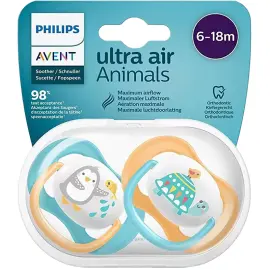 Philips Avent Ultra Air - Yalancı Emzik 6-18 Ay Erkek 2'li - Philips Avent