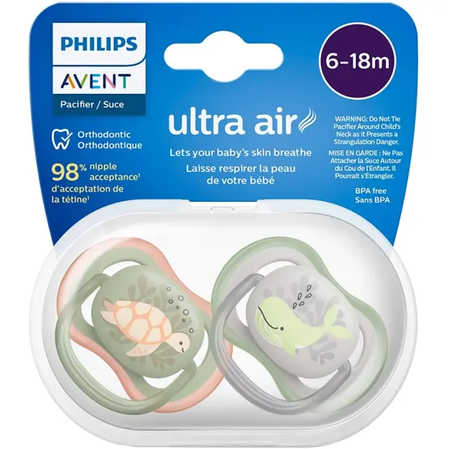 Philips Avent Ultra Air - Yalancı Emzik 6-18 Ay Erkek 2'li - 1