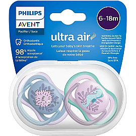 Philips Avent Ultra Air - Yalancı Emzik 6-18 Ay Kız 2'li - Philips Avent