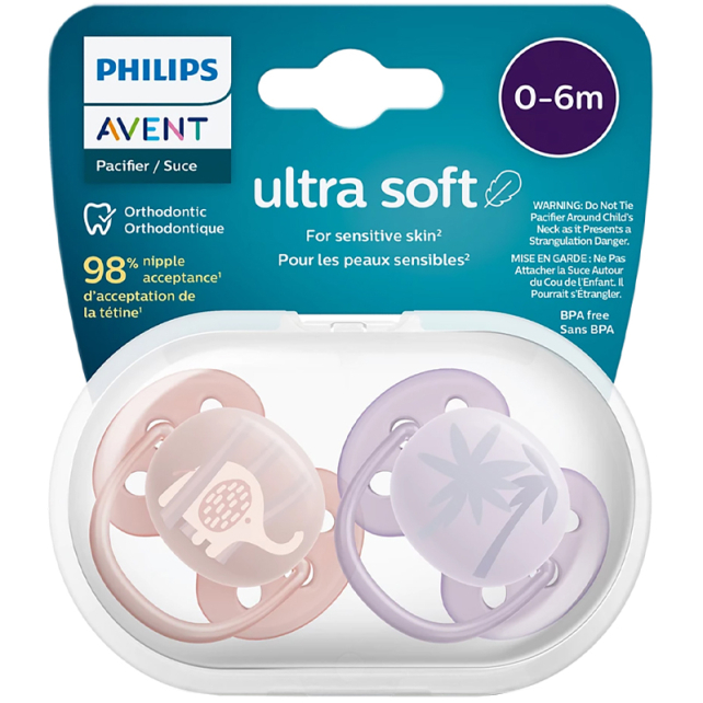 Philips Avent Ultra Soft Emzik 0-6 Ay Kız 2'li - 1