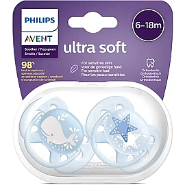 Philips Avent Ultra Soft Emzik 6-18 Ay - Erkek - Philips Avent