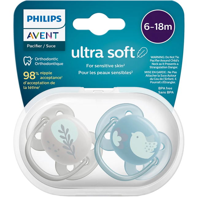 Philips Avent Ultra Soft Emzik 6-18 Ay Erkek 2'li - 1