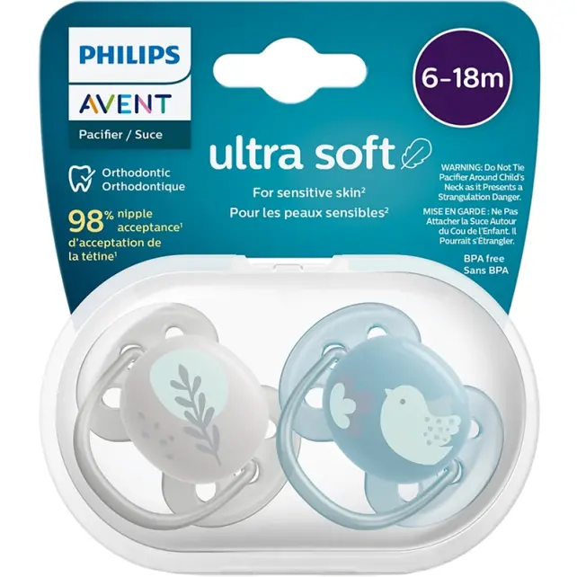 Philips Avent Ultra Soft Emzik 6-18 Ay Erkek 2'li - 1