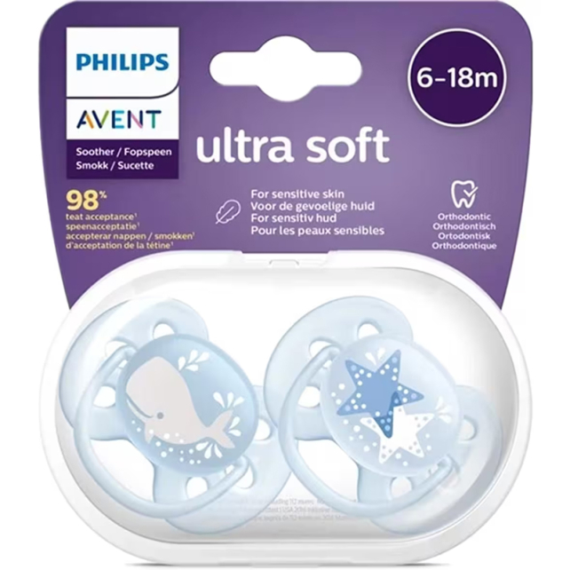 Philips Avent Ultra Soft Emzik 6-18 Ay - Erkek - 1