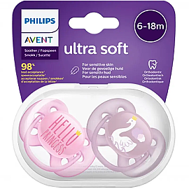 Philips Avent Ultra Soft Emzik 6-18 Ay Kız 2'li - 1