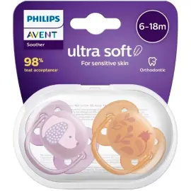 Philips Avent Ultra Soft Emzik 6-18 Ay Kız 2'li - 1
