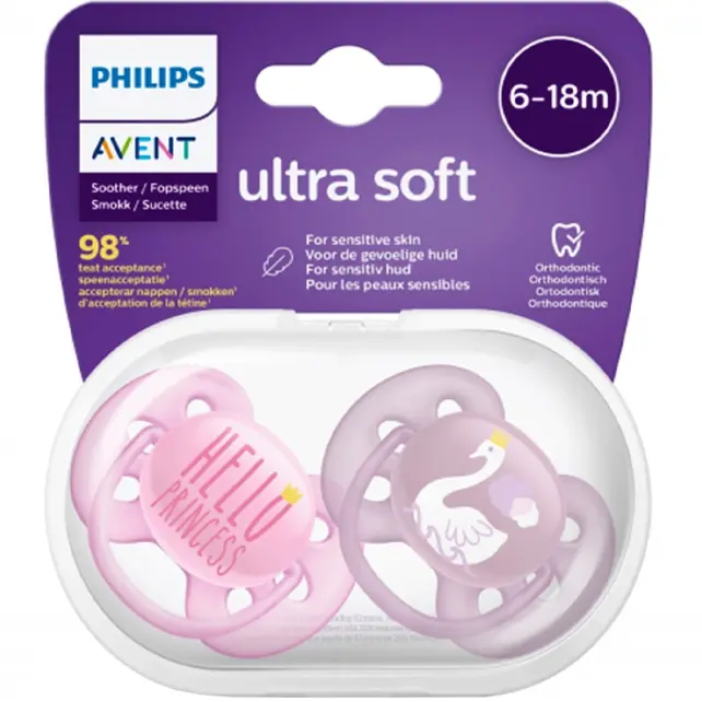Philips Avent Ultra Soft Emzik 6-18 Ay Kız 2'li - 1
