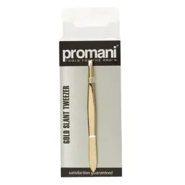 Promani Gold Slant Tweezers - Altın Eğik Uçlu Cımbız - Promani