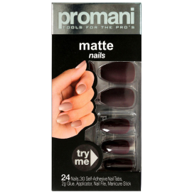Promani Matte Takma Tırnak Kiti - Koyu Bordo Kod: PR-5018 - Promani
