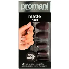 Promani Matte Takma Tırnak Kiti - Koyu Bordo Kod: PR-5018 - Promani