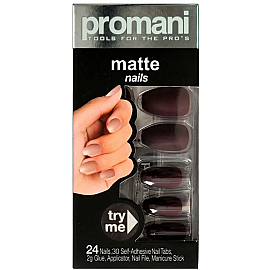 Promani Matte Takma Tırnak Kiti - Koyu Bordo Kod: PR-5018 - Promani