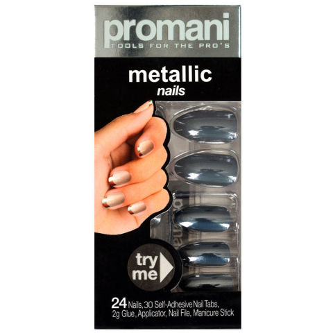 Promani Metalik Takma Tırnak Kiti - Koyu Füme Kod: PR-5020 Promani Metalik Takma Tırnak Kiti - Koyu Füme Kod: PR-5020