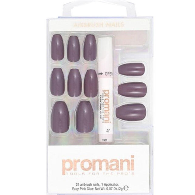 Promani Takma Tırnak Kiti - Mürdüm No:PR-5659 - 1