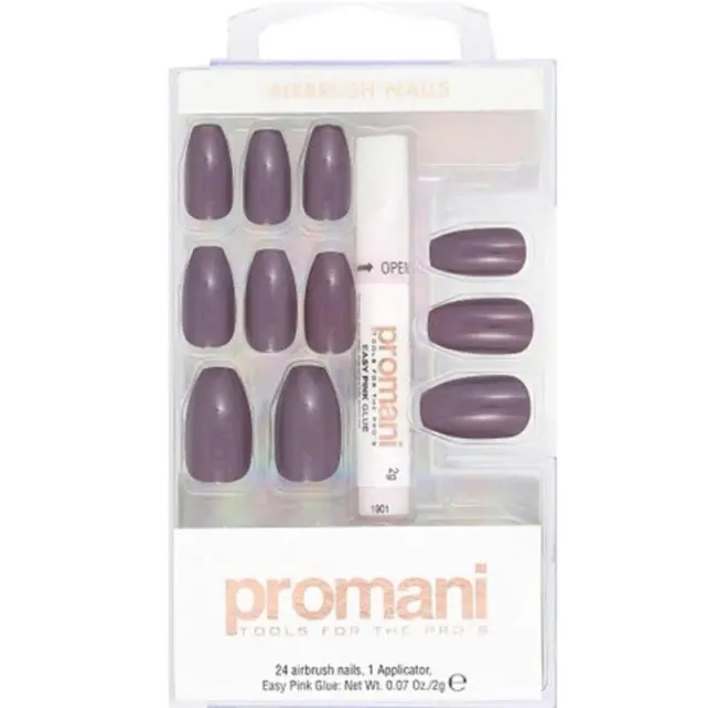 Promani Takma Tırnak Kiti - Mürdüm No:PR-5659 - 1