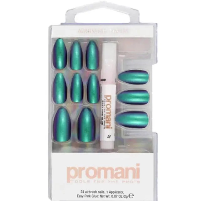 Promani Takma Tırnak Kiti - Neon Petrol No:PR-5657 - 1