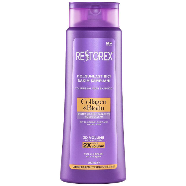 Restorex Collagen Biotin Dolgunlaştırıcı Etkili Saç Bakım Şampuanı 500ml - 1