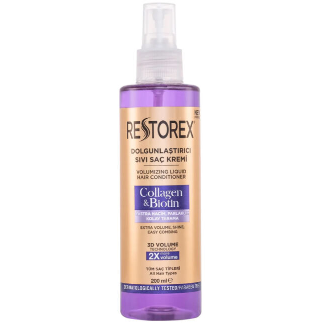 Restorex Collagen Biotin Dolgunlaştırıcı Etkili Sıvı Saç Kremi 200ml - 1