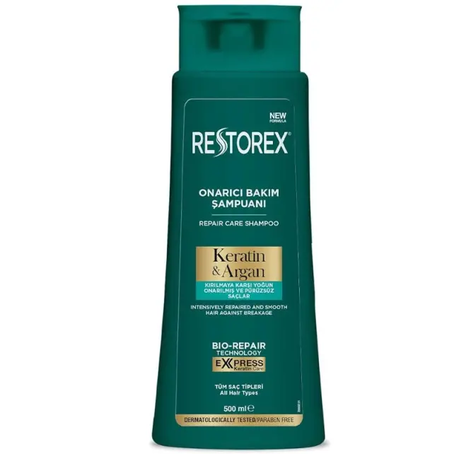 Restorex Keratin Argan Onarıcı Bakım Şampuanı 500ml - 1
