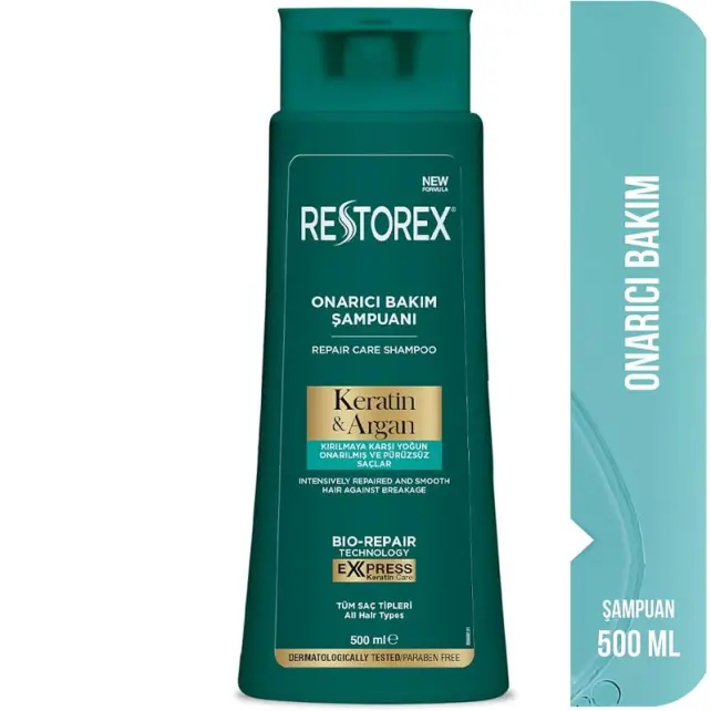 Restorex Keratin Argan Onarıcı Bakım Şampuanı 500ml - 2