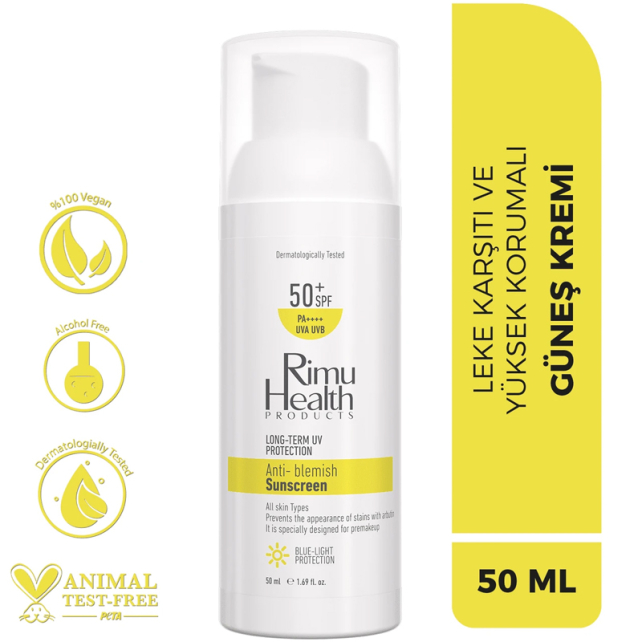 Rimu Health Products Anti Blemish Sunscrenn SPF 50+ Güneş Koruyucu 50ml - 3
