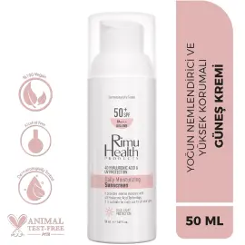 Rimu Health Products Daily Moisturizing Sunscreen SPF 50+ Güneş Koruyucu ve Nemlendirici 50ml - 3