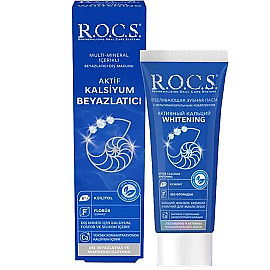 Rocs Aktif Kalsiyum Beyazlatıcı Diş Macunu 75ml - Rocs