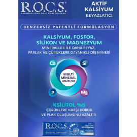 Rocs Aktif Kalsiyum Beyazlatıcı Diş Macunu 75ml - 3