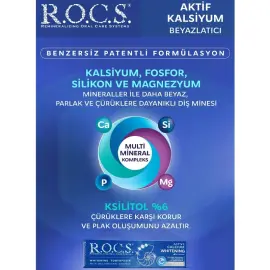 Rocs Aktif Kalsiyum Beyazlatıcı Diş Macunu 75ml - 3