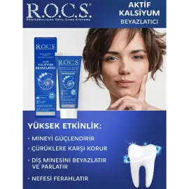 Rocs Aktif Kalsiyum Beyazlatıcı Diş Macunu 75ml - 4